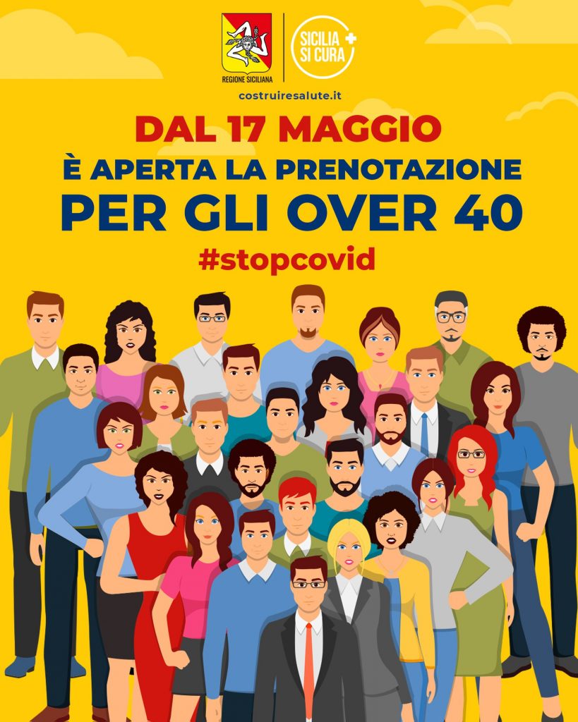 Covid-19: dal 17 maggio aperte le prenotazioni per la fascia d’età 40-49 anni